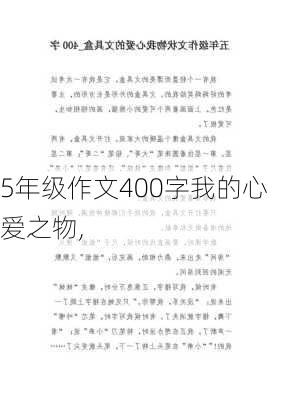 5年级作文400字我的心爱之物,