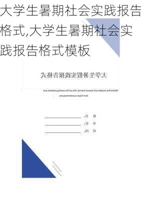 大学生暑期社会实践报告格式,大学生暑期社会实践报告格式模板