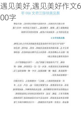 遇见美好,遇见美好作文600字