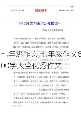 七年级作文,七年级作文600字大全优秀作文