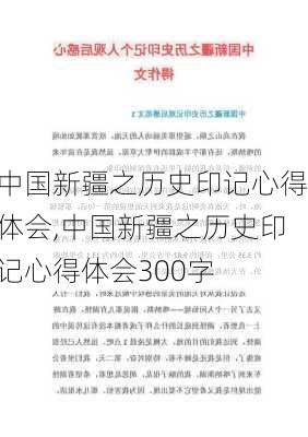 中国新疆之历史印记心得体会,中国新疆之历史印记心得体会300字