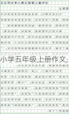 小学五年级上册作文,