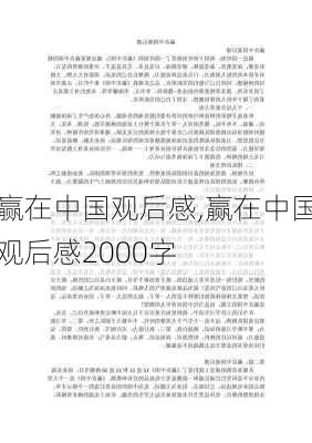 赢在中国观后感,赢在中国观后感2000字