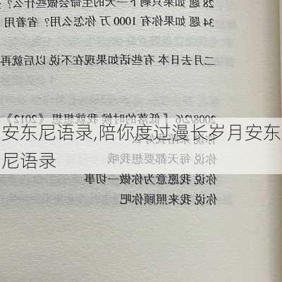 安东尼语录,陪你度过漫长岁月安东尼语录