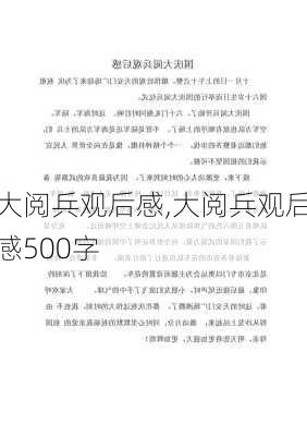 大阅兵观后感,大阅兵观后感500字