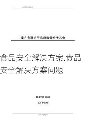 食品安全解决方案,食品安全解决方案问题