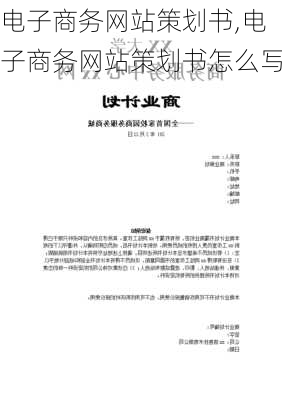 电子商务网站策划书,电子商务网站策划书怎么写