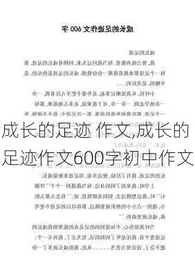 成长的足迹 作文,成长的足迹作文600字初中作文