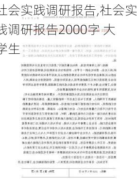 社会实践调研报告,社会实践调研报告2000字 大学生