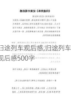 归途列车观后感,归途列车观后感500字