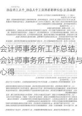 会计师事务所工作总结,会计师事务所工作总结与心得