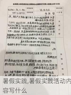 暑假实践,暑假实践活动内容写什么