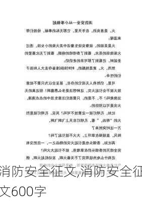 消防安全征文,消防安全征文600字