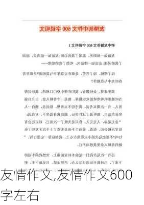 友情作文,友情作文600字左右