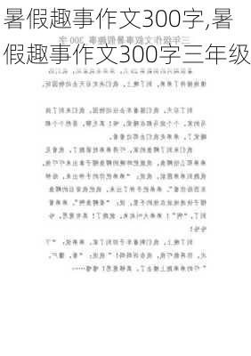 暑假趣事作文300字,暑假趣事作文300字三年级