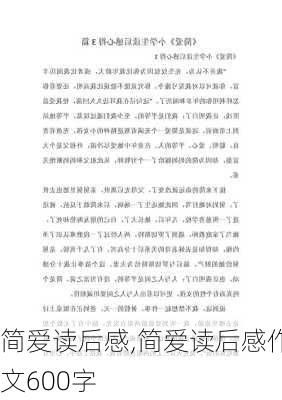 简爱读后感,简爱读后感作文600字