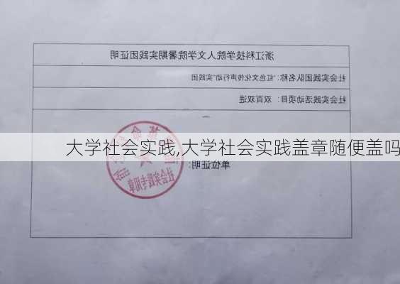 大学社会实践,大学社会实践盖章随便盖吗