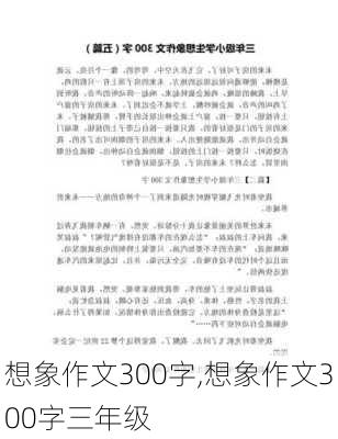 想象作文300字,想象作文300字三年级