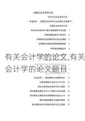 有关会计学的论文,有关会计学的论文题目