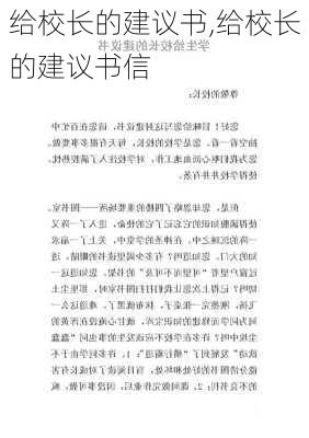 给校长的建议书,给校长的建议书信