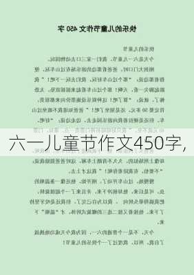 六一儿童节作文450字,