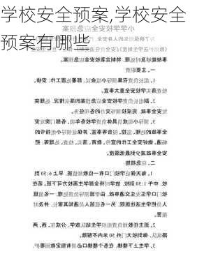 学校安全预案,学校安全预案有哪些