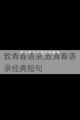 致青春语录,致青春语录经典短句