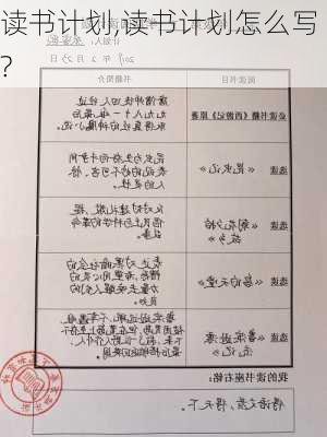 读书计划,读书计划怎么写?