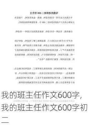 我的班主任作文600字,我的班主任作文600字初二