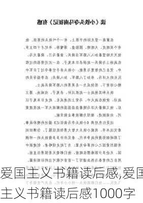 爱国主义书籍读后感,爱国主义书籍读后感1000字