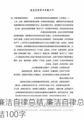 廉洁自律总结,廉洁自律总结100字