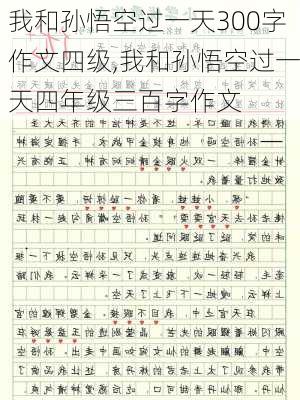 我和孙悟空过一天300字作文四级,我和孙悟空过一天四年级三百字作文