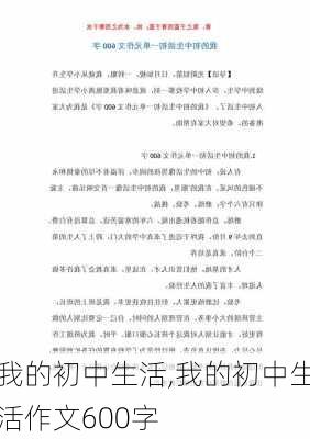 我的初中生活,我的初中生活作文600字